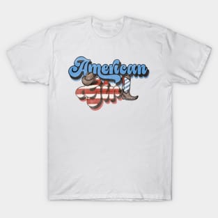 American Girl Distressed Aesthetic T-Shirt